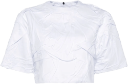 pleated cotton T-shirt