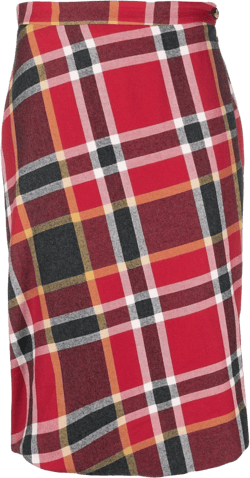 1990s plaid-patterned midi skirt