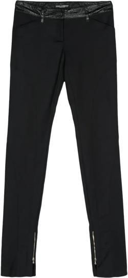 2000s panelled skinny trousers