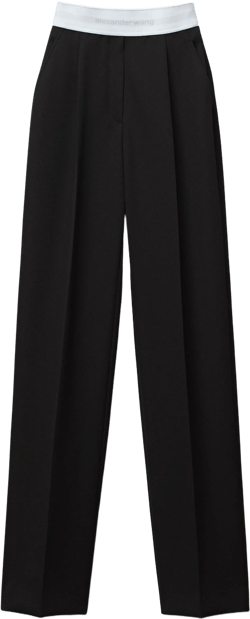 High-waisted Pleated Trouser In Twill