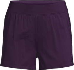Lands' End Womens Chlorine Resistant 3 Inch Swim Short - Smoothing Control-NUM BlackBerry Regular 4