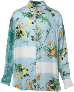 2020s floral-print silk shirt