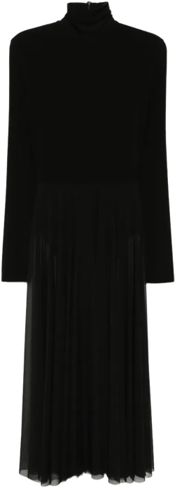 turtleneck flared midcalf dress
