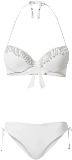 beaded triangle bikini set