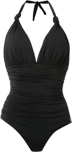 draped swimsuit