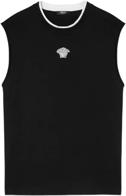 Medusa-embroidered tank top