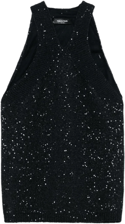 sequin-embellished top