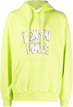 slogan-print hoodie