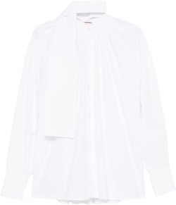 scarf-detail shirt