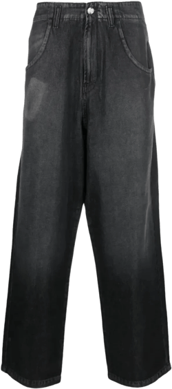 button-up wide-leg jeans
