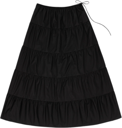 Tiered Maxi Skirt - Black