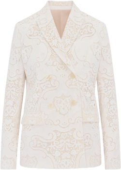 Luara Cotton Doiley Lace Blazer