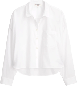 Cropped Jo Shirt in Cotton Voile