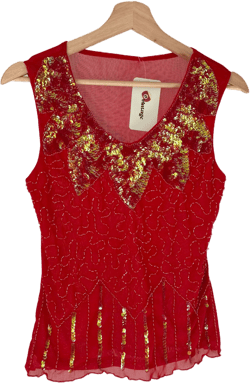 Red Beaded Tank