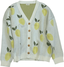 Mama Lemon Ali Intarsia Knit Oversize Cardigan