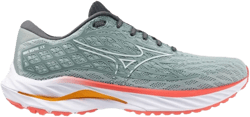 Mizuno Womens Wave Inspire 20 Running Shoes – Grey Mist/White/Dubarry – Size 8.5