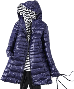 Women's Puffer Jackets Ultralight Duck Down Jacket Solid Pattern