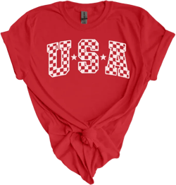 USA Checkerboard Graphic Tee Unisex Gildan