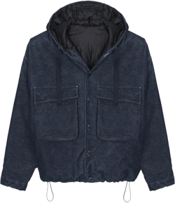Donovan Padded Denim Jacket - Dark Wash