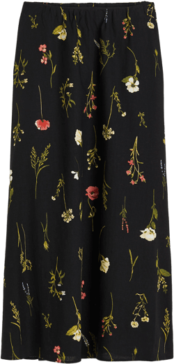 Linen-blend Maxi Skirt