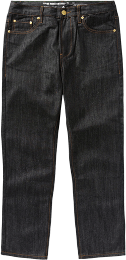 TRUE TAPER DENIM JEANS - RAW BLACK
