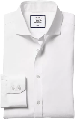 Men's Slim-Fit Twill Dress Shirt 