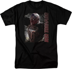 Mens Red Tornado Short Sleeve Adult Tee / T-Shirt