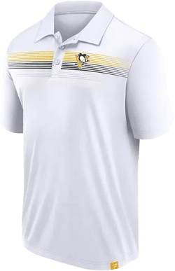 Men's White Pittsburgh Penguins Victory For Us Interlock Polo Shirt