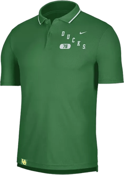 Men's Green Oregon Ducks Wordmark Performance Polo Shirt