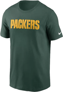 Men's Bay Packers Primetime Wordmark Essential T-Shirt
