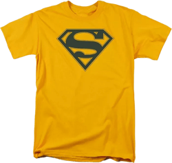 Mens Navy & Gold Shield Short Sleeve Adult Tee / T-Shirt