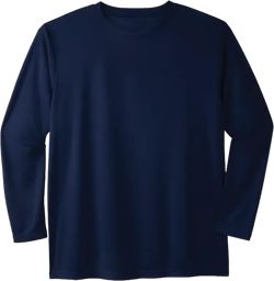 Big & Tall No Sweat Long-Sleeve Crewneck Tee