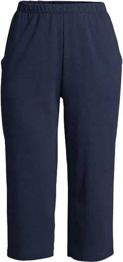 Women's Sport Knit High Rise Elastic Waist Capri Pants