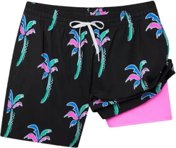 Chubbies Men's The Havana Nights Quick-Dry 5-1/2" Swim Trunks with Boxer Brief Liner