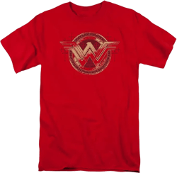 Mens Wonder Woman Shield Short Sleeve Adult Tee / T-Shirt