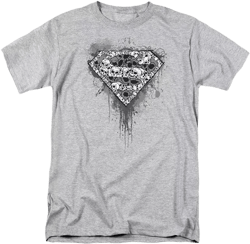 Mens Many Super Skulls Short Sleeve Adult Tee / T-Shirt