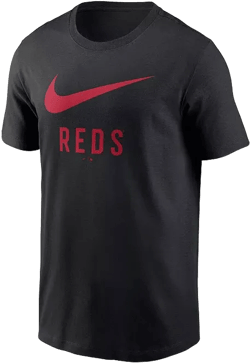 Nike Men's Black Cincinnati Reds Swoosh T-Shirt