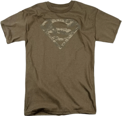 Mens Army Camo Shield Short Sleeve Adult Tee / T-Shirt