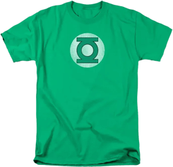 Dc Mens DC Comics Green Lantern Green Lantern Logo Distressed Short Sleeve Adult Tee / T-Shirt