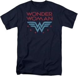 Big & Tall DC Comics Wonder Woman Wonder Stars Short Sleeve Adult Tee / T-Shirt