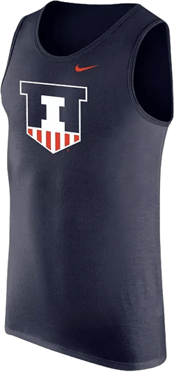 Men's Navy Illinois Fighting Illini Tank Top