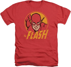 Dc Mens DC Comics Flash Flash Circle Adult Heather Tee / T-Shirt
