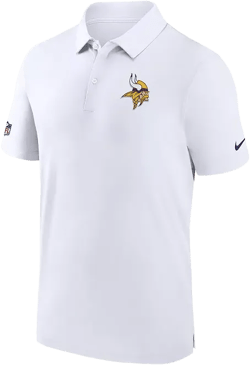 Men's White Minnesota Vikings Sideline Coaches Performance Polo Shirt