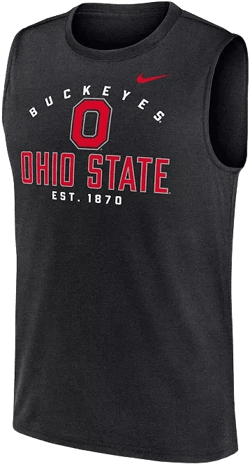 Men's Black Ohio State Buckeyes Primetime Legend Lock Up Performance Muscle Tank Top