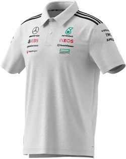 Men's White Mercedes-AMG Petronas F1 Team Wear Polo Shirt