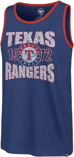 Men's Royal Texas Rangers Upload Franklin Tank Top