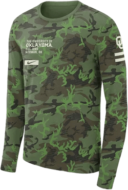 Men's Camo Oklahoma Sooners Military-Inspired Long Sleeve T-shirt