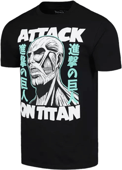 Men's Black Attack on Titan Graphic T-Shirt