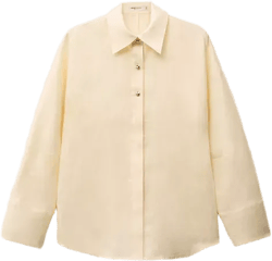 Mango Women's Button Detail Linen Shirt