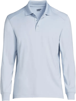 School Uniform Men's Long Sleeve Rapid Dry Polo Shirt